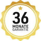 Goldenes Siegel mit der Aufschrift 36 Monate Garantie