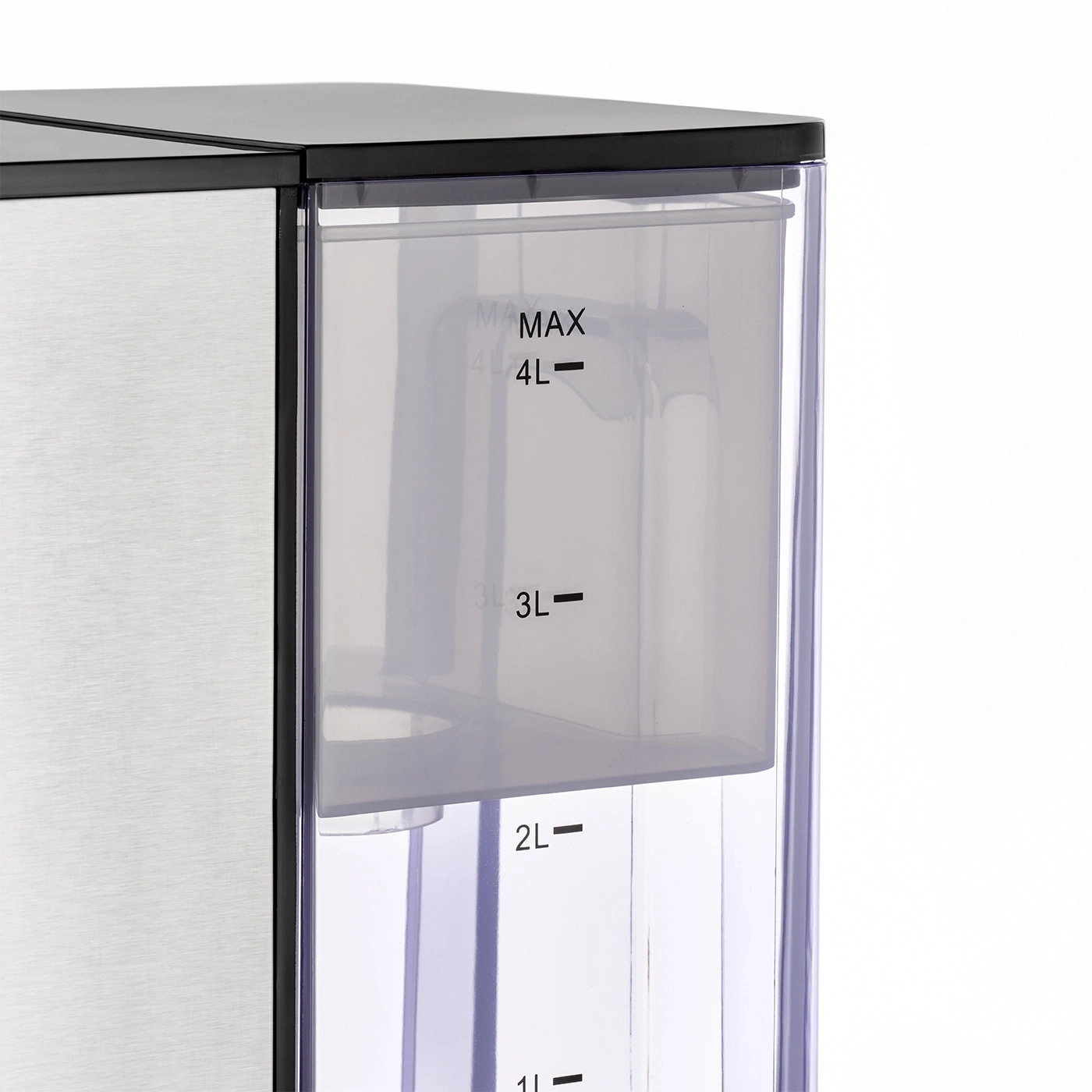 Réservoir d'eau de la cafetière, échelle de mesure, 4L, 3L, 2L, MAX, transparent, acier inoxydable