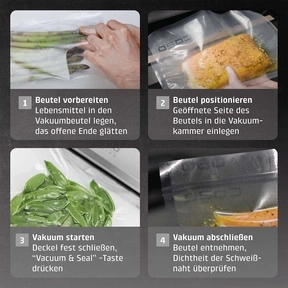 Instructions étape par étape pour le scellage sous vide des aliments