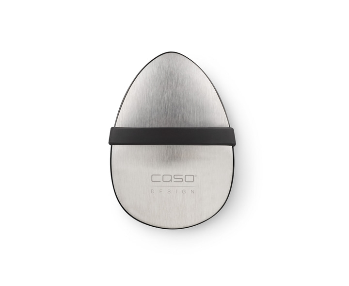 Edelstahl-Küchenwerkzeug mit schwarzem Griff und Caso-Logo auf weißem Hintergrund.