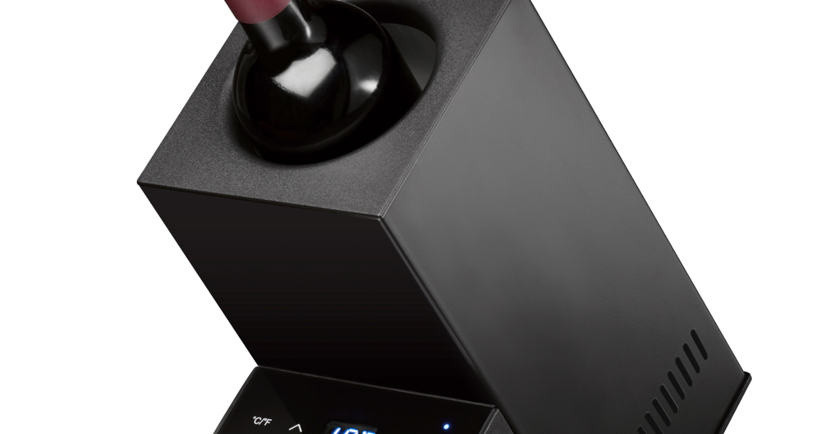 ExoticaBlend Refroidisseur à vin Design pour Une Bouteille, Plage de température de 5 à 18 °C, pour Bouteilles jusqu'à 9 cm de diamètre, Commande par capteur, boîtier en Acier Inoxydable,Silver ExoticaBlend Refroidisseur à vin Design pour Une Bouteille, Plage de température de 5 à 18 °C, pour Bouteilles jusqu'à 9 cm de diamètre, Commande par capteur, boîtier en Acier Inoxydable,Silver
