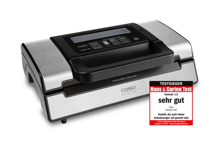 Vakuumiergerät Caso FastVac 500, Testsieger Haus & Garten Test, sehr gut, Edelstahl