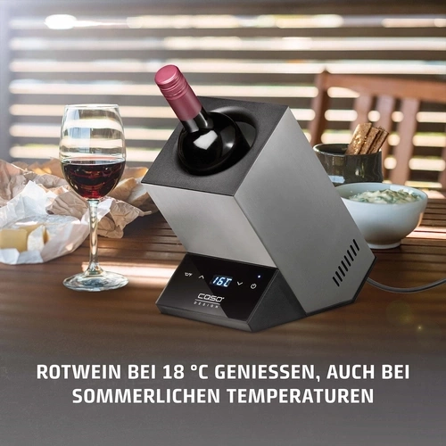 CASO WineCase One Inox Refroidisseur à vin design pour une bouteille
