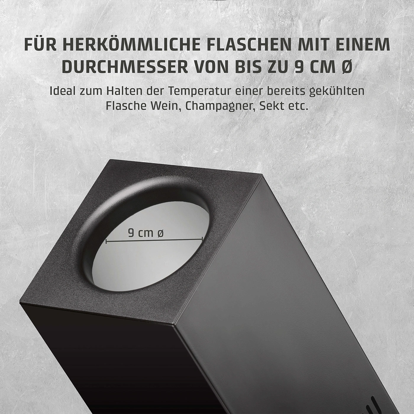 CASO WineCase One Black Design Weinkühler für eine Flasche