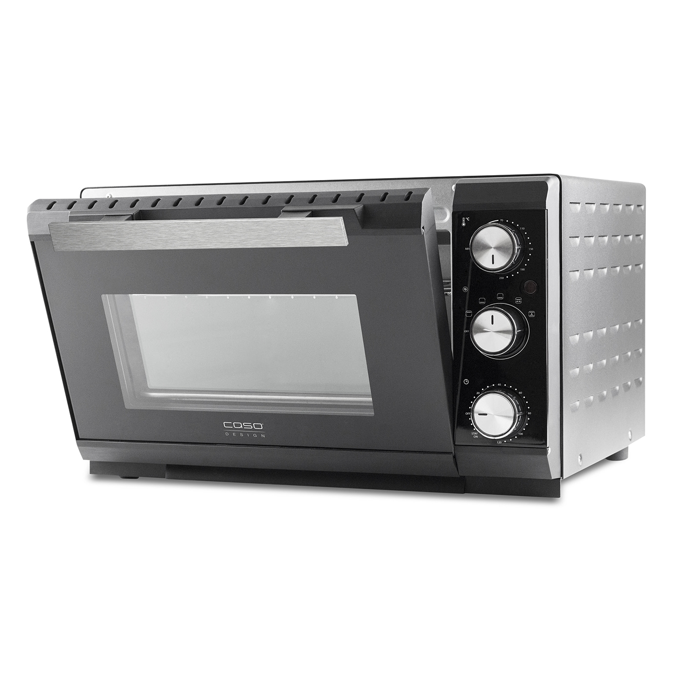 Ofen, schwarz, mit Knöpfen, Glasfront, Caso Design, Küche, Elektrogerät, Backofen