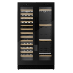 WineChef Duo 122 Black Design Weinkühlschrank mit Kompressortechnik