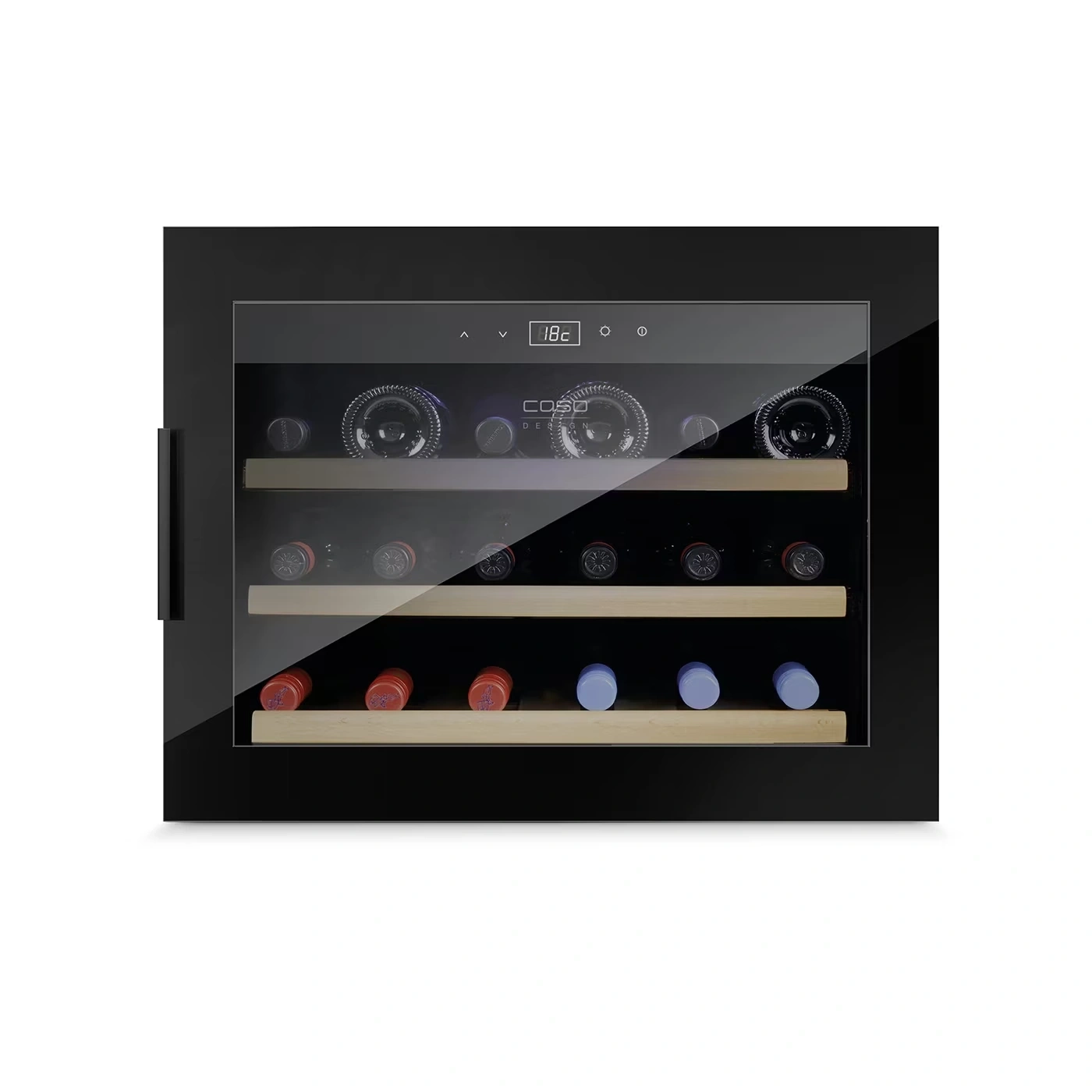 CASO WineSafe 18 EB Black Cave à vin de qualité supérieure encastrée