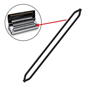 Black rubber sealing ring for vacuum sealer, close-up, isolated on white background