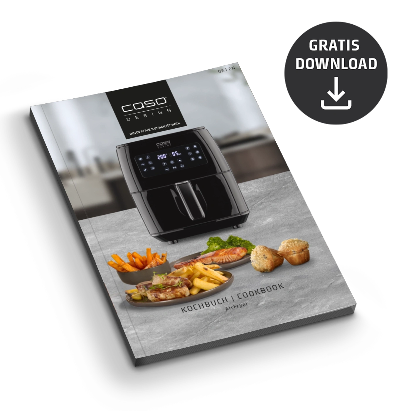 Kochbuch für Airfryer von Caso Design mit Gratis Download