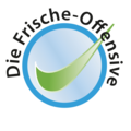 Logo mit Text 'Die Frische-Offensive' und grünem Haken in blauem Kreis.