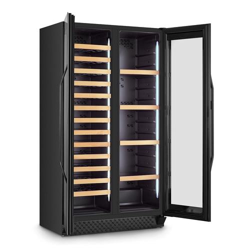 WineChef Duo 122 Black Design Weinkühlschrank mit Kompressortechnik