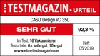 Testmagazin-Urteil für Caso Design VC 350: Sehr gut, 92,3%, Heft 05/2019