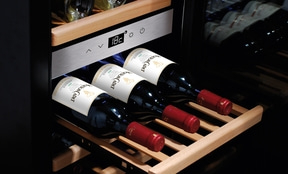 CASO WineComfort 38 Weinkühlschrank mit Kompressortechnik | Für bis zu 38 Flaschen | 2 Temperaturzonen
