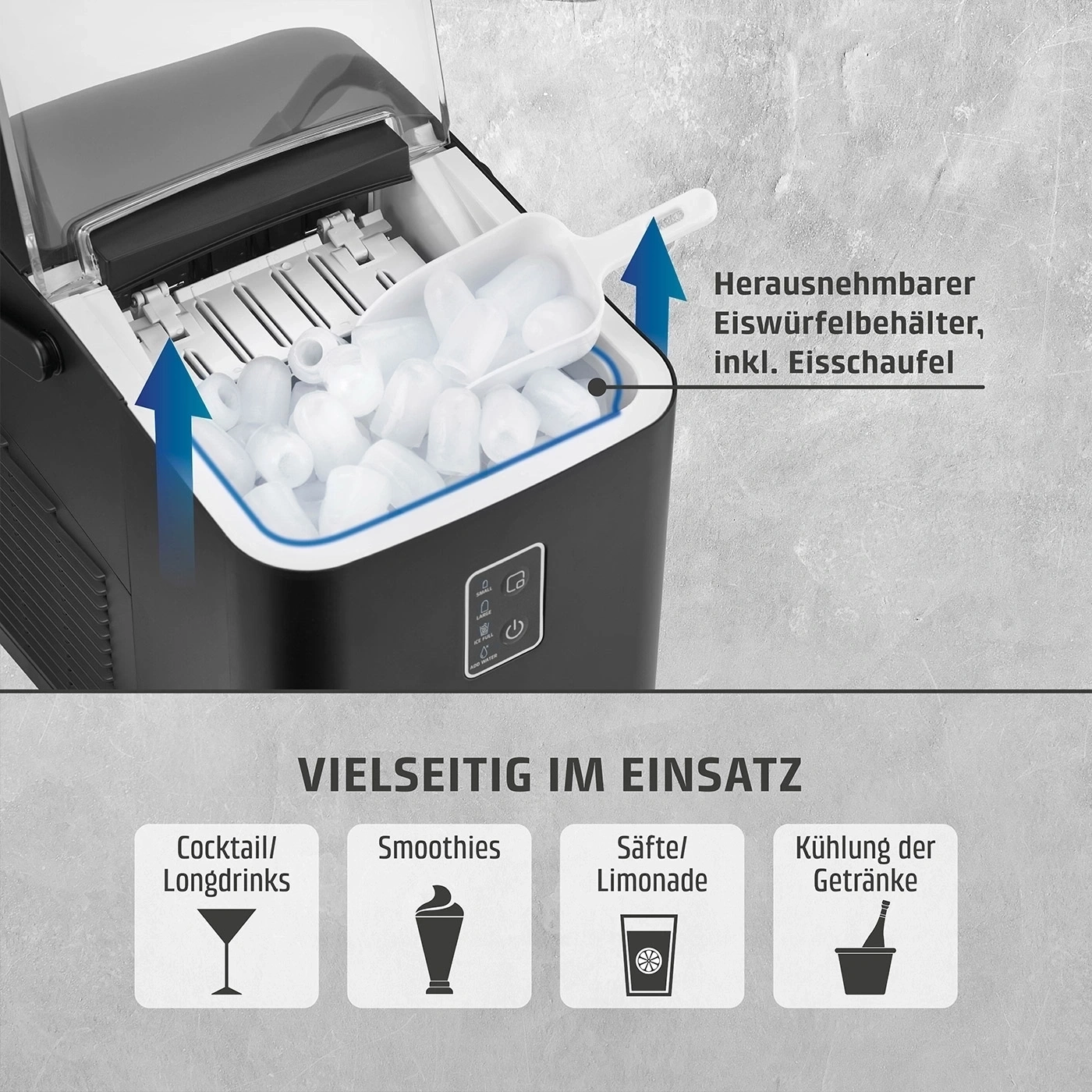 CASO IceChef Compact Design Eiswürfelbereiter