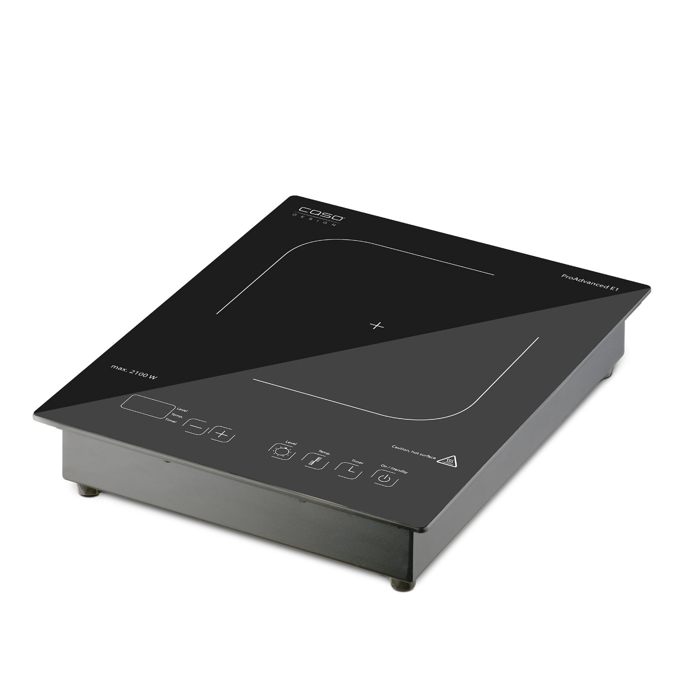 Table de cuisson à induction noire, Caso Design, ProAdvanced E1, max. 2100 W, panneau de commande