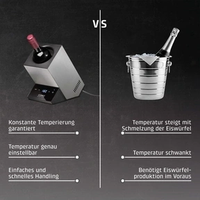 CASO WineCase One Inox Refroidisseur à vin design pour une bouteille