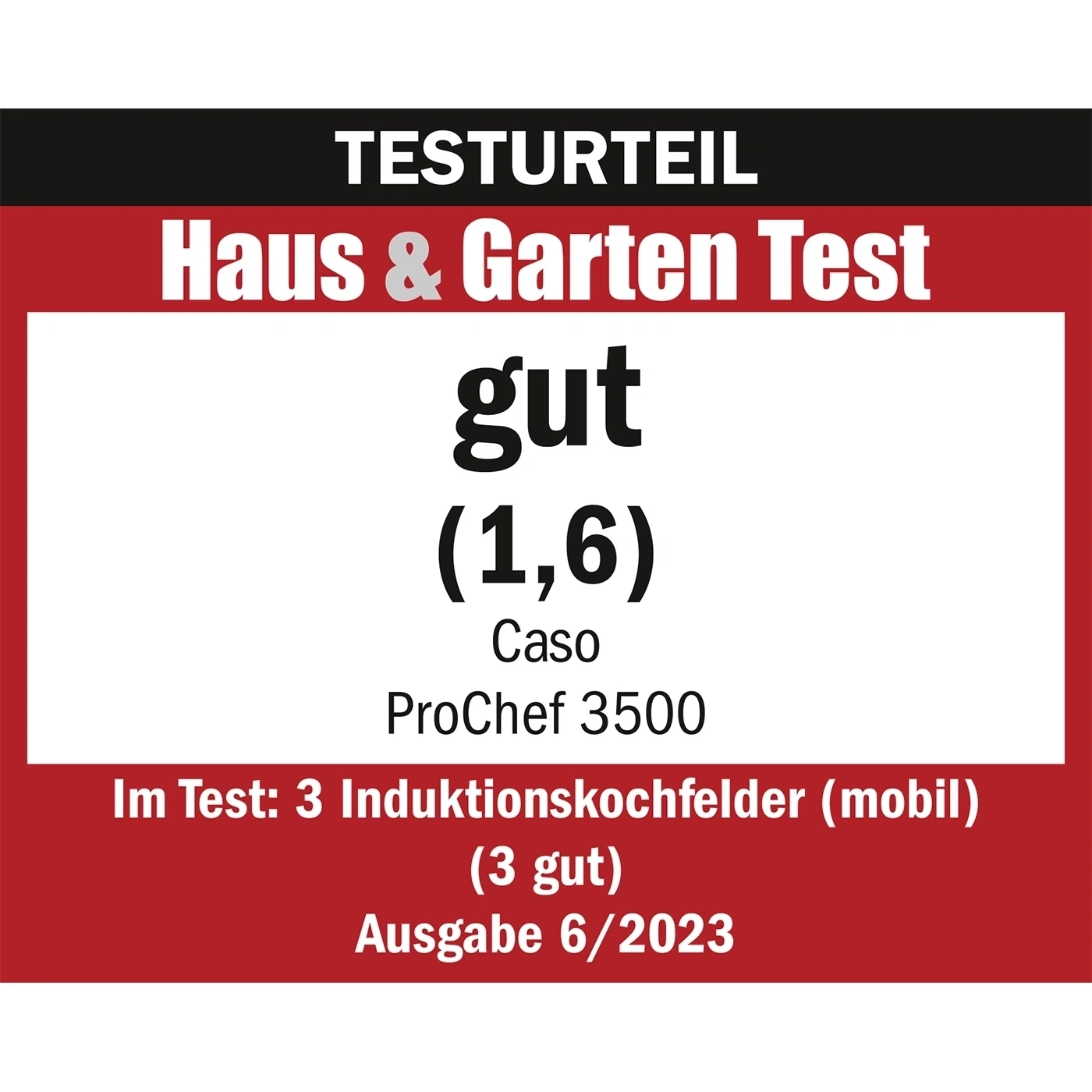 Test verdict House & Garden Test: good (1.6) Caso ProChef 3500