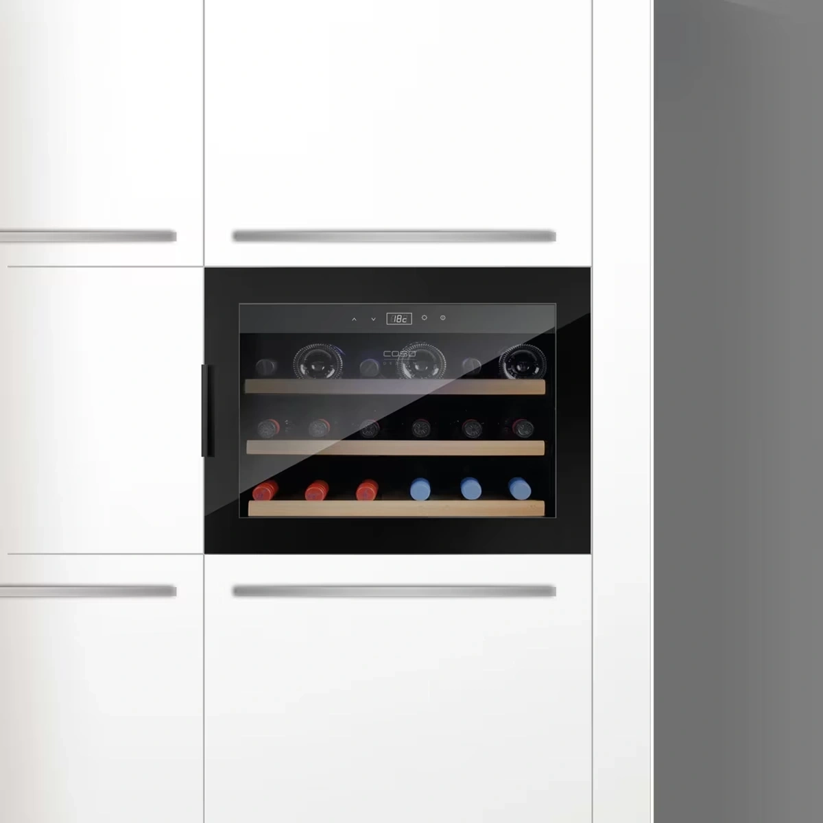 CASO WineSafe 18 EB Black Built-in - 18 bottles - Black frame