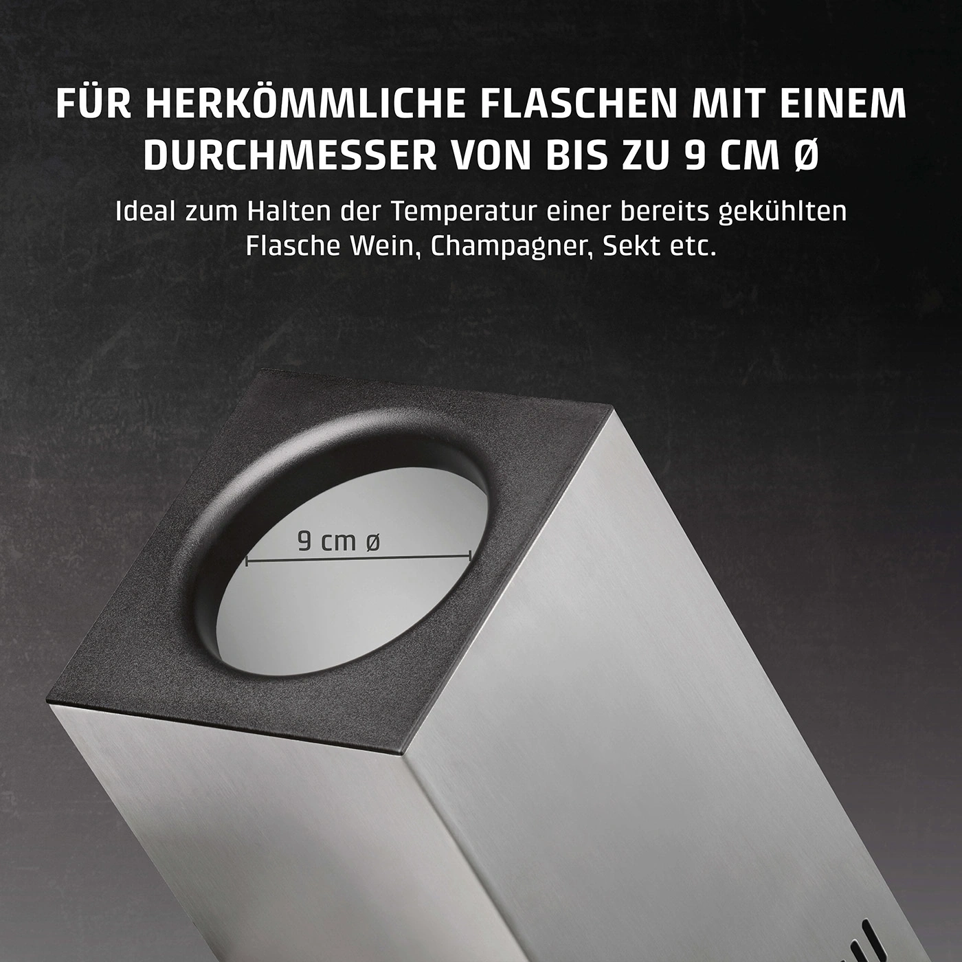Refroidisseur pour bouteilles de 9 cm de diamètre