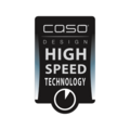 CASO Design High Speed Technology Logo, schwarz und weiß, modern